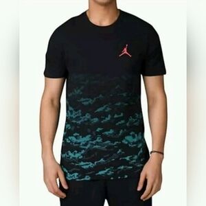 Jordan Men's T-shirt Jumpman Fly High Black Turquoise